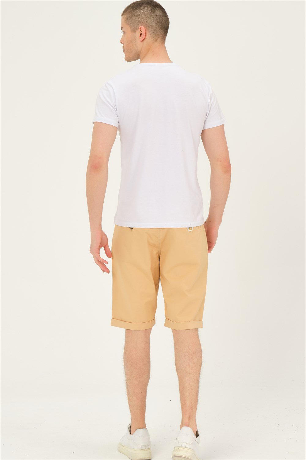 S0001 DEWBERRY XLEON ERKEK ŞORT-KOYU BEJ