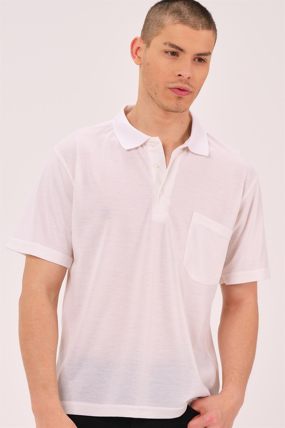 T0063 DEWBERRY ERKEK T-SHIRT-BEYAZ