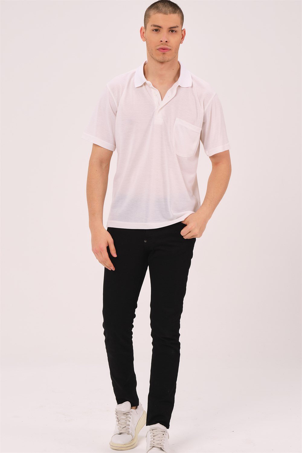 T0063 DEWBERRY ERKEK T-SHIRT-BEYAZ