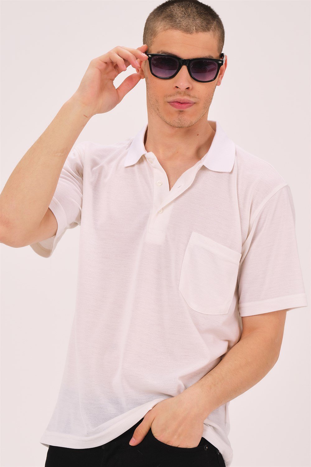 T0063 DEWBERRY ERKEK T-SHIRT-BEYAZ