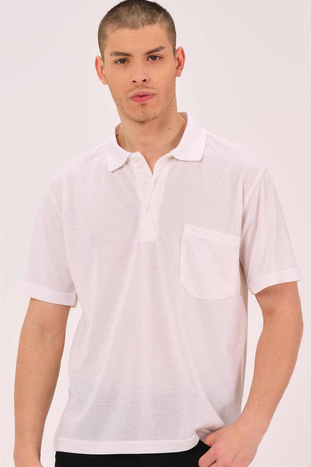 T0063 DEWBERRY ERKEK T-SHIRT-BEYAZ