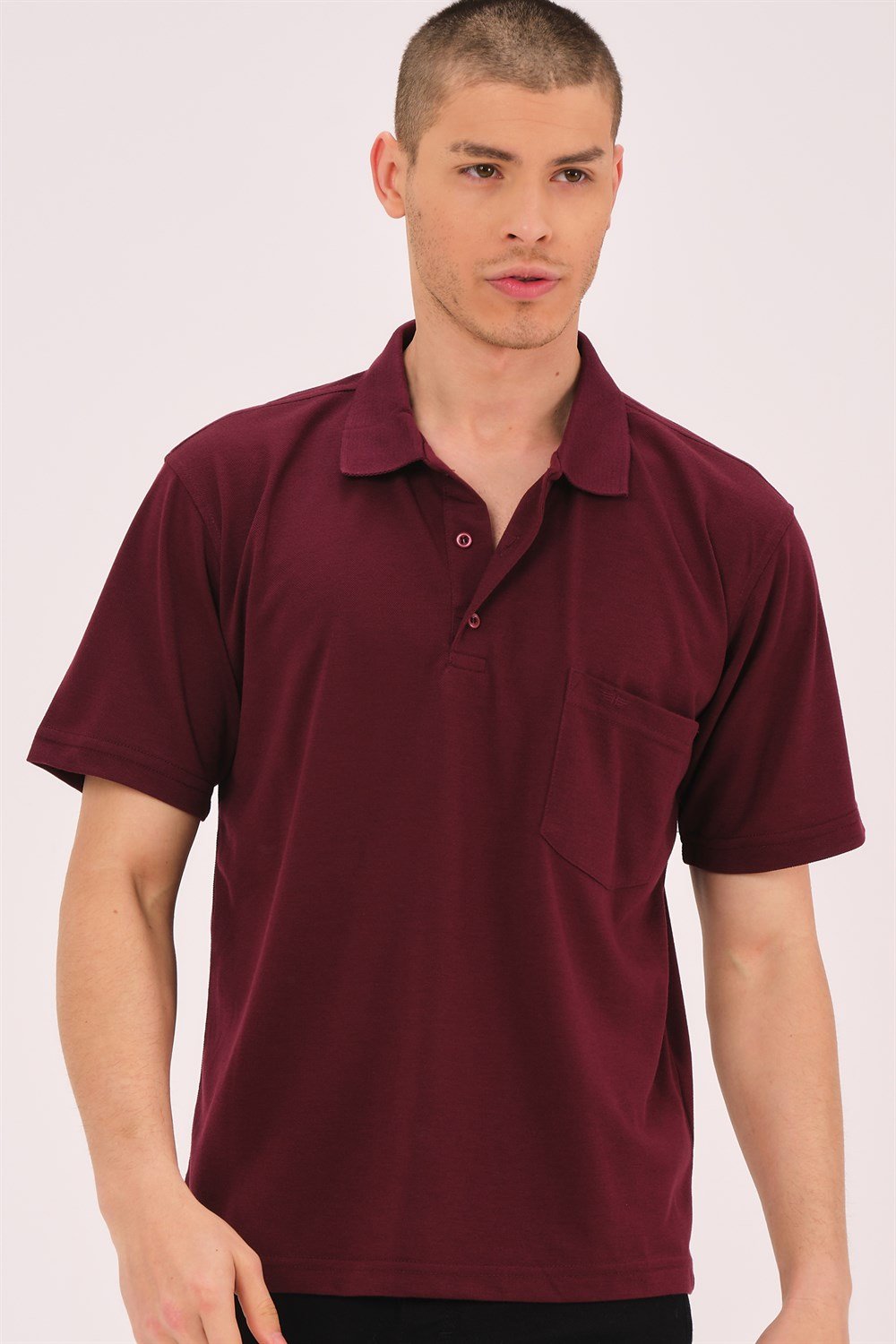 T0063 DEWBERRY ERKEK T-SHIRT-BORDO
