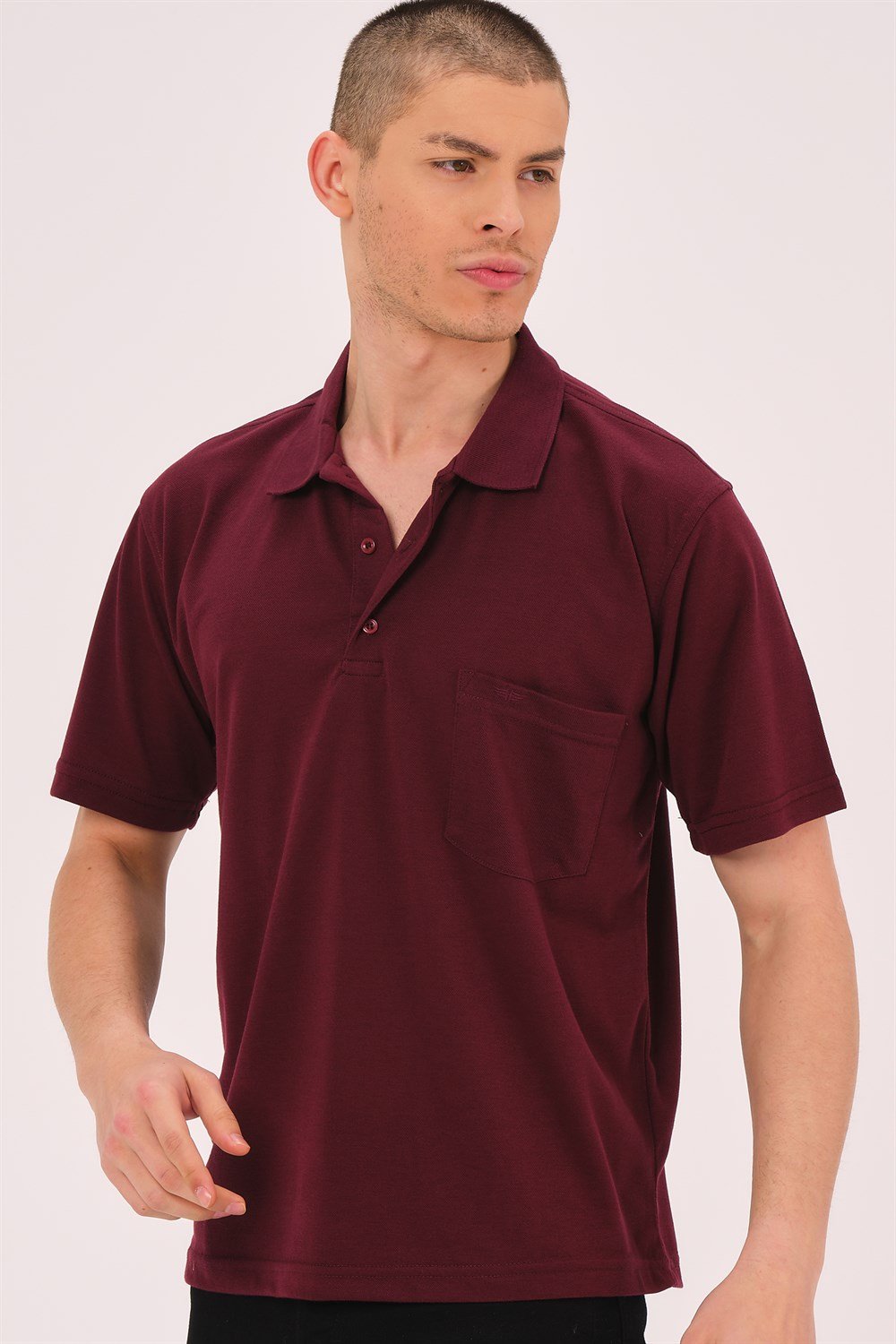 T0063 DEWBERRY ERKEK T-SHIRT-BORDO