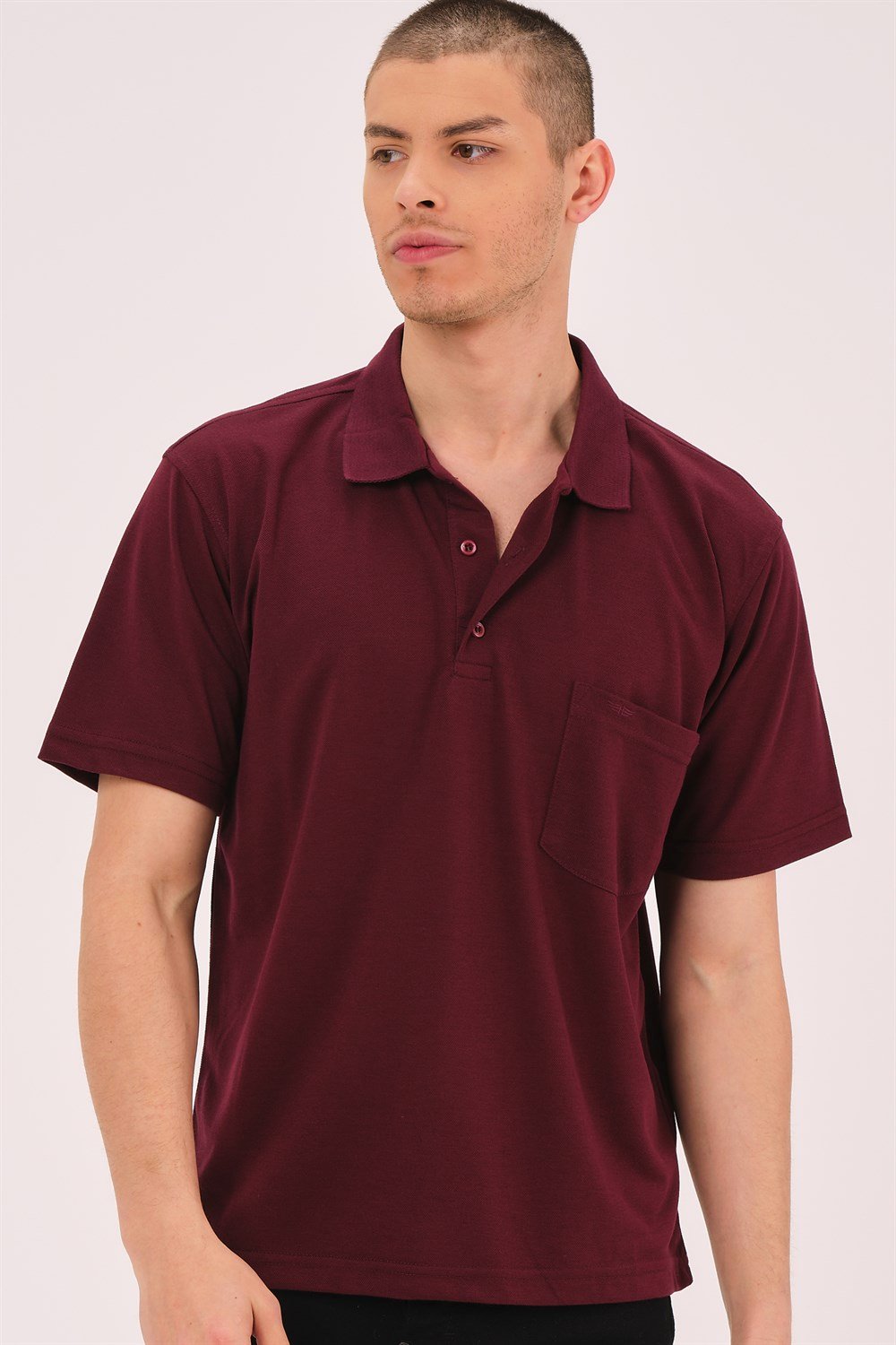 T0063 DEWBERRY ERKEK T-SHIRT-BORDO