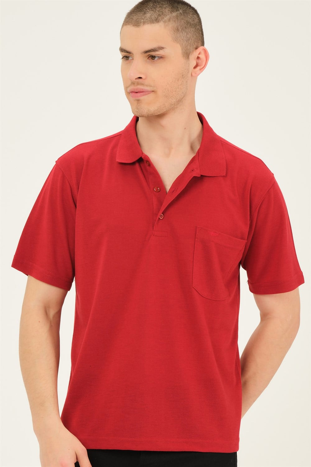 T0063 DEWBERRY ERKEK T-SHIRT-KIRMIZI