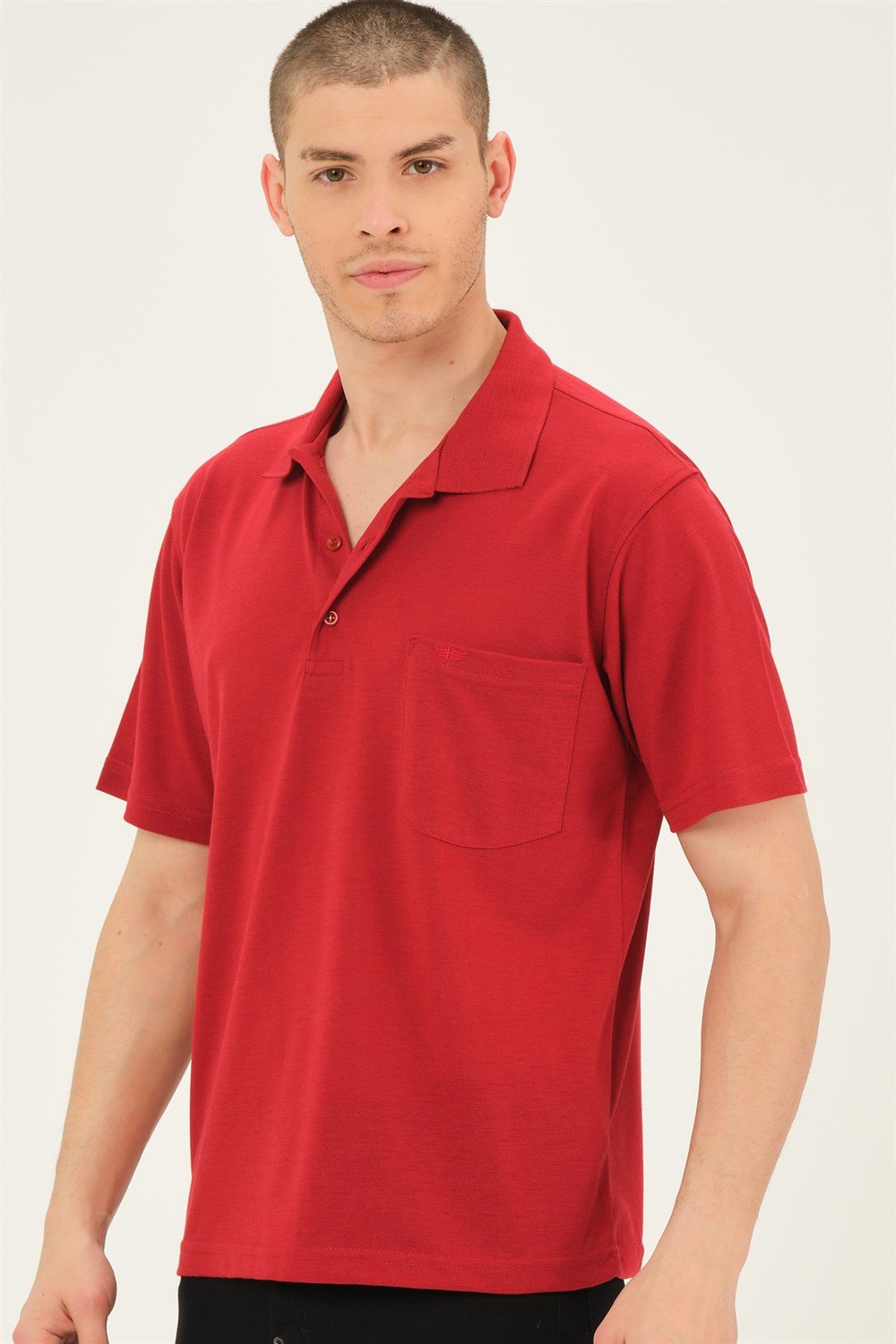 T0063 DEWBERRY ERKEK T-SHIRT-KIRMIZI