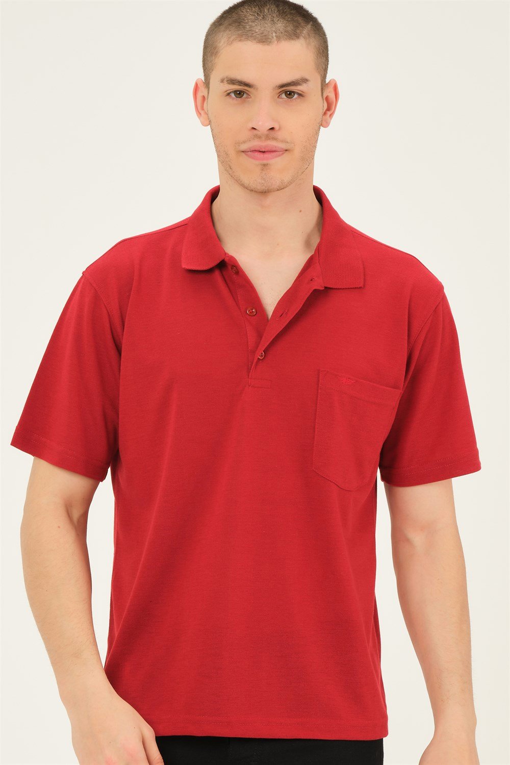T0063 DEWBERRY ERKEK T-SHIRT-KIRMIZI
