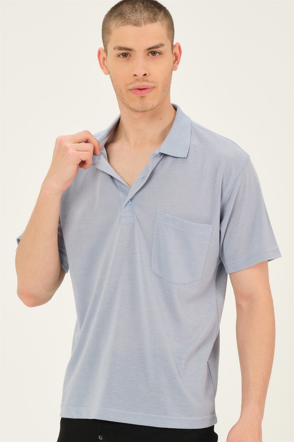 T0063 DEWBERRY ERKEK T-SHIRT-MAVİ