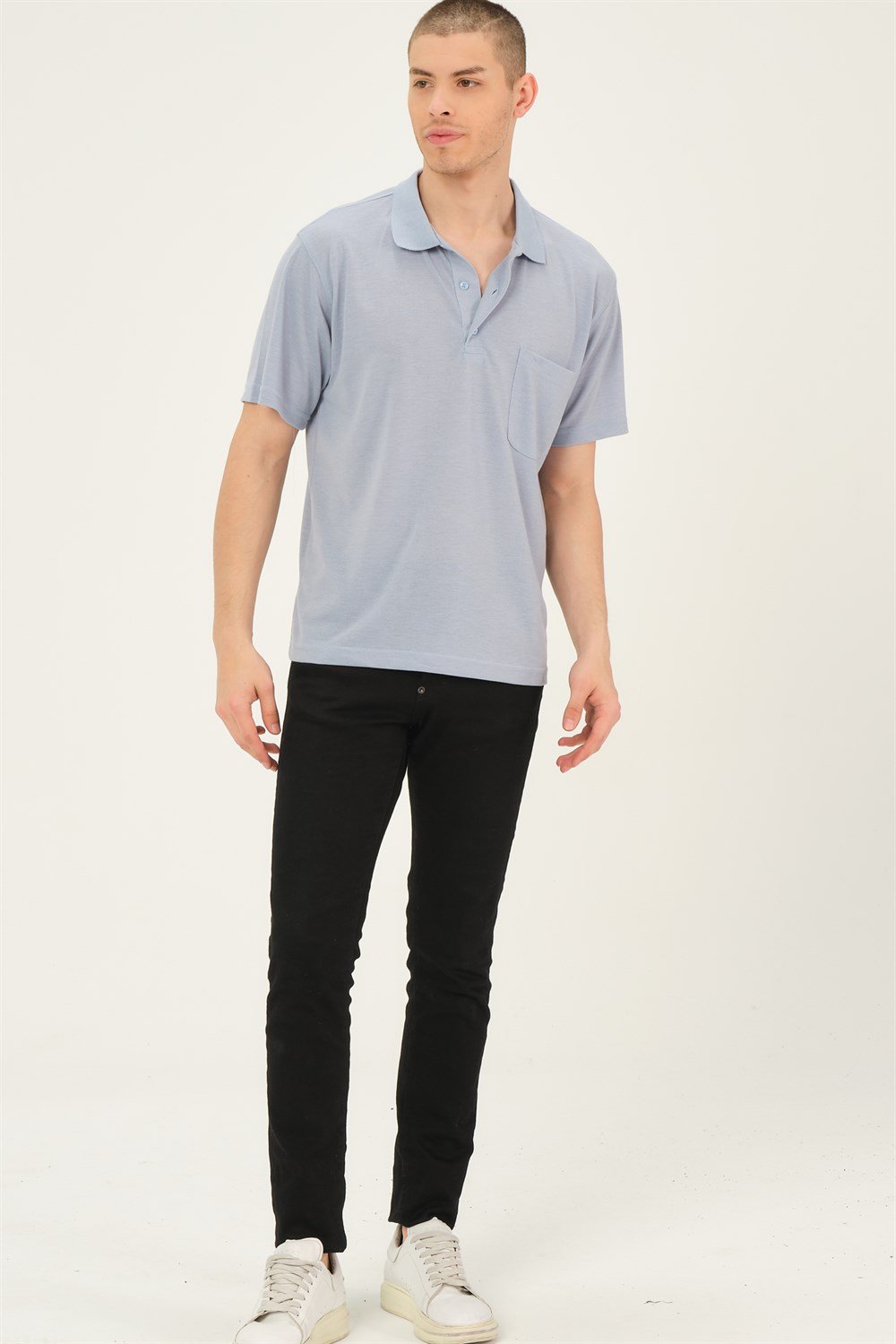 T0063 DEWBERRY ERKEK T-SHIRT-MAVİ