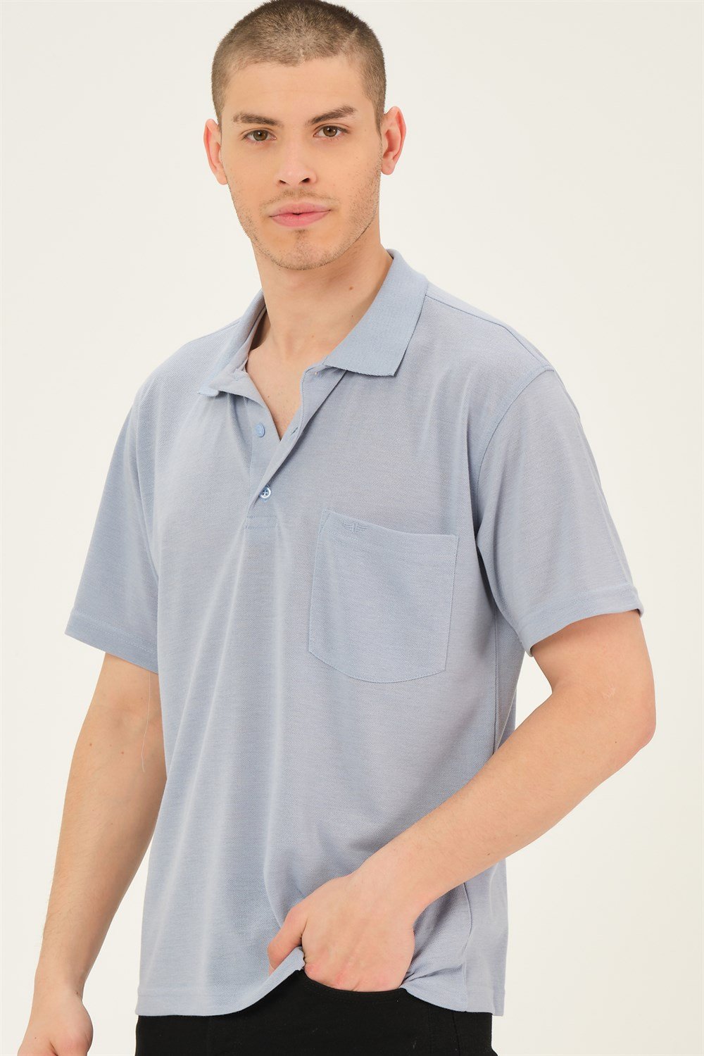 T0063 DEWBERRY ERKEK T-SHIRT-MAVİ