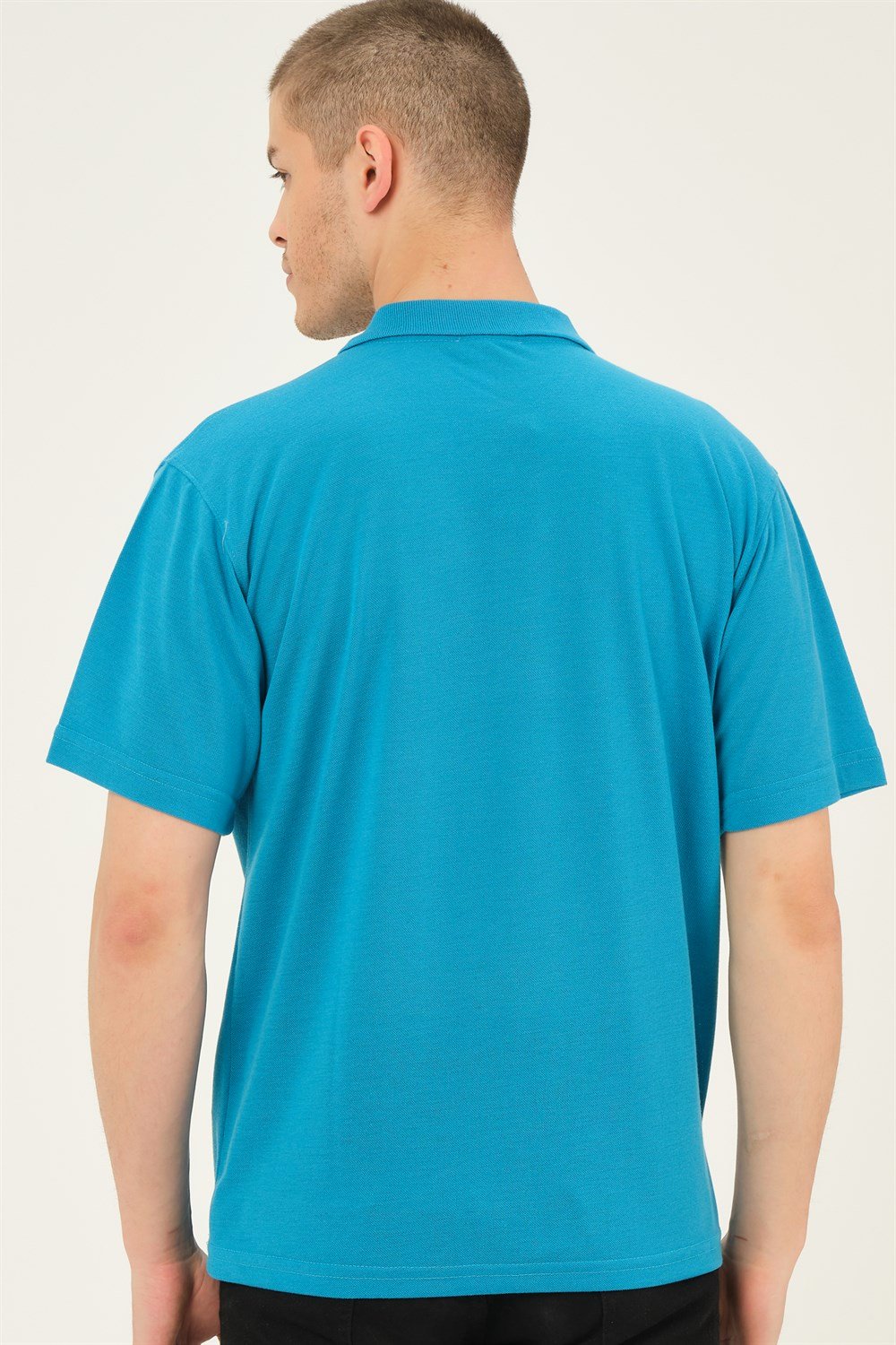T0063 DEWBERRY ERKEK T-SHIRT-TURKUAZ