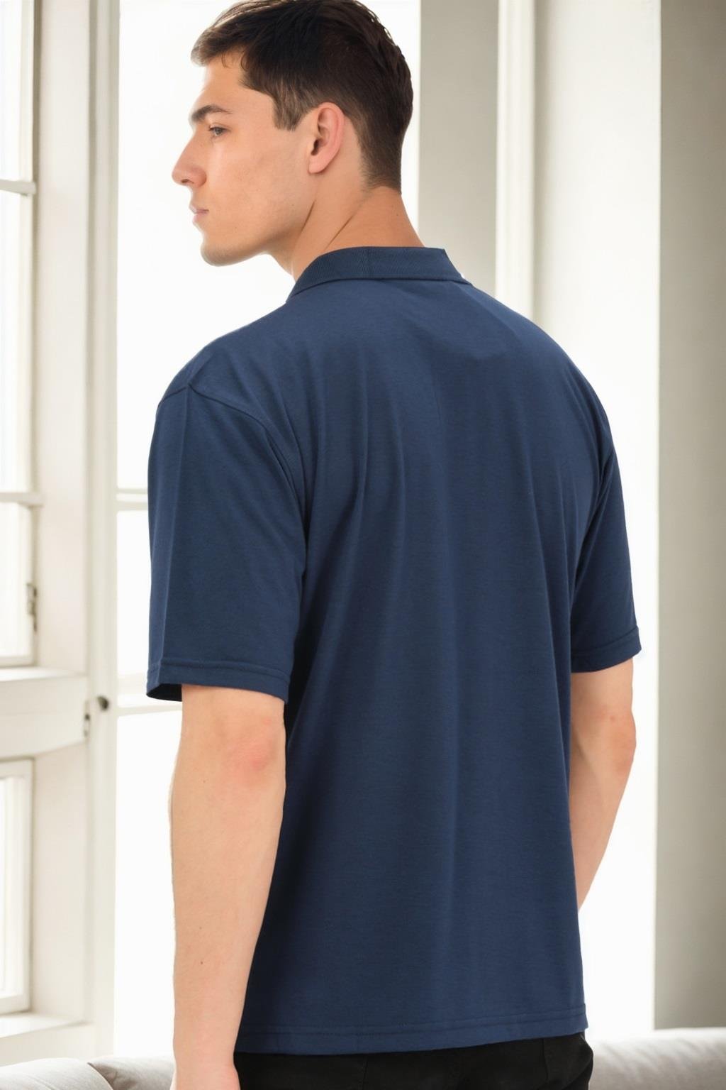 T0091 DEWBERRY ERKEK T-SHIRT-AÇIK LACİVERT