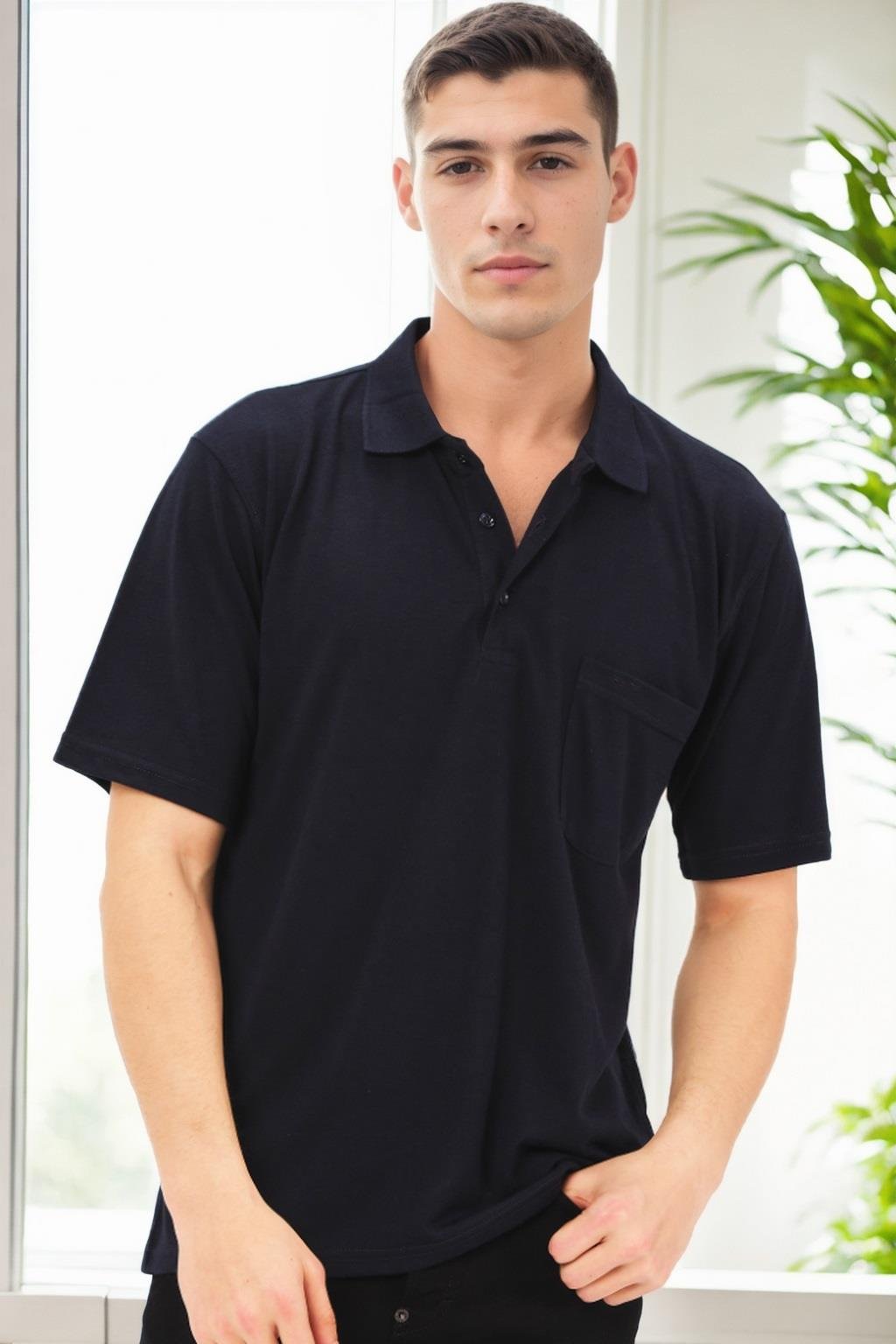 T0091 DEWBERRY ERKEK T-SHIRT-LACİVERT