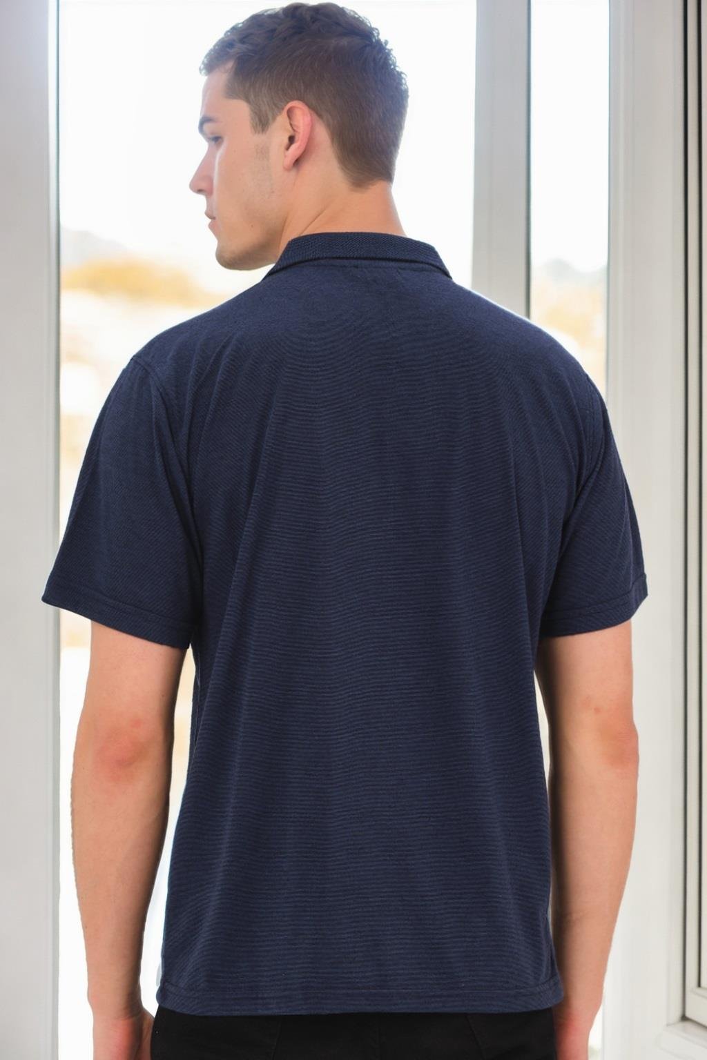 T0092 DEWBERRY ERKEK T-SHIRT-LACİVERT