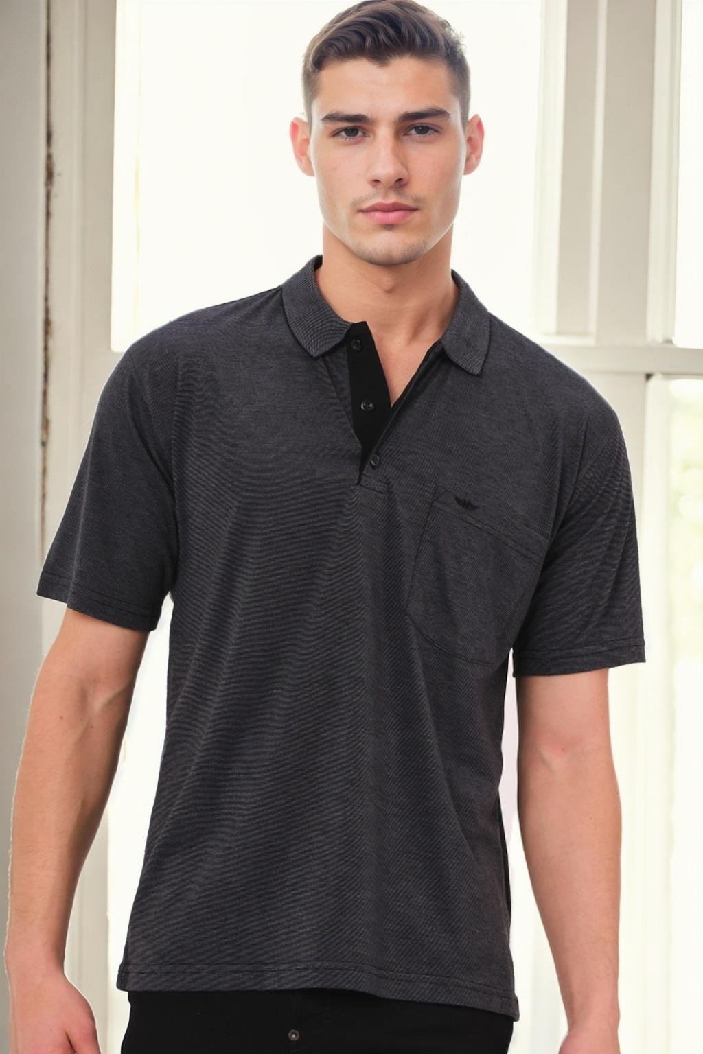 T0092 DEWBERRY ERKEK T-SHIRT-SİYAH