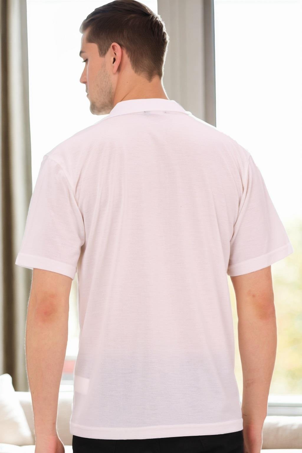 T0093 DEWBERRY ERKEK T-SHIRT-BEYAZ