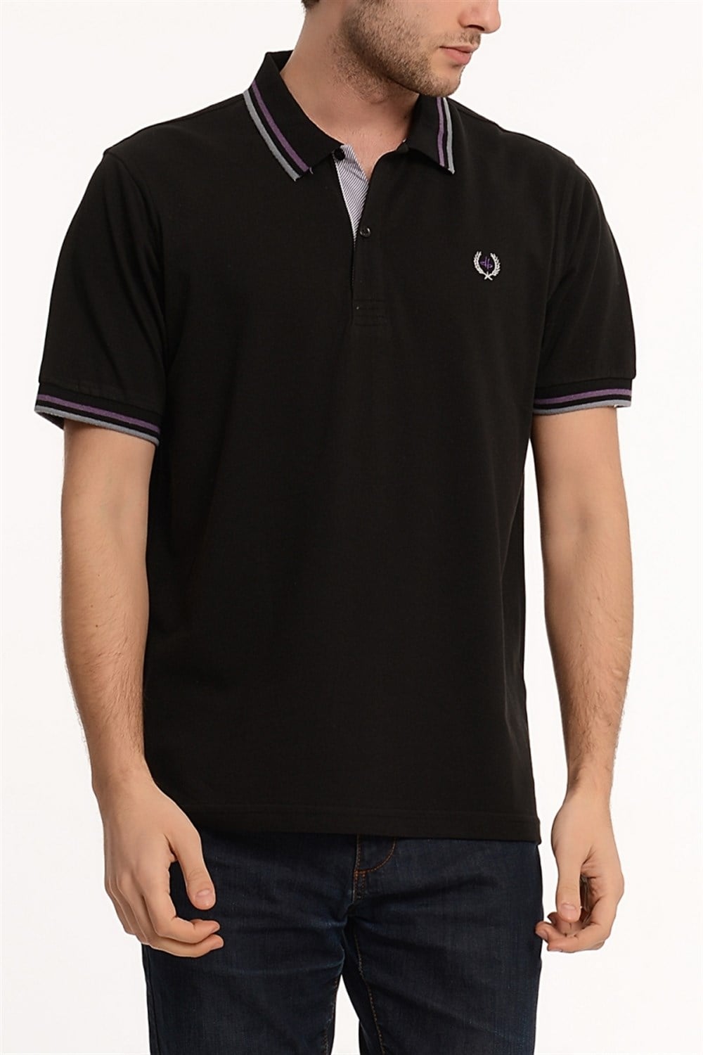 T8501 DEWBERRY T-SHIRT-SİYAH