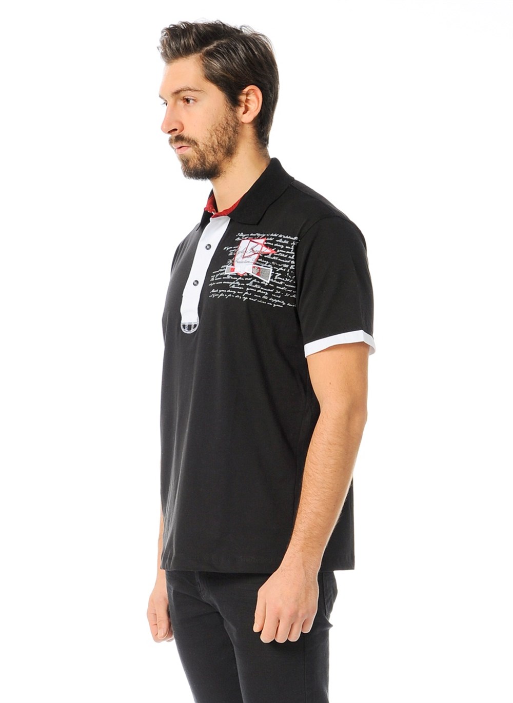 T8507 DEWBERRY T-SHIRT-SİYAH