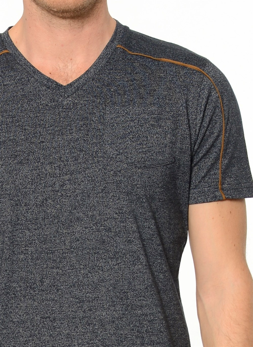 T8540 DEWBERRY T-SHIRT-KOYU LACİVERT