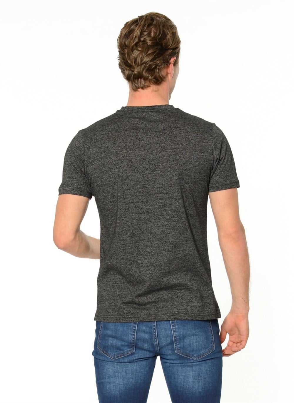 T8540 DEWBERRY T-SHIRT-SİYAH