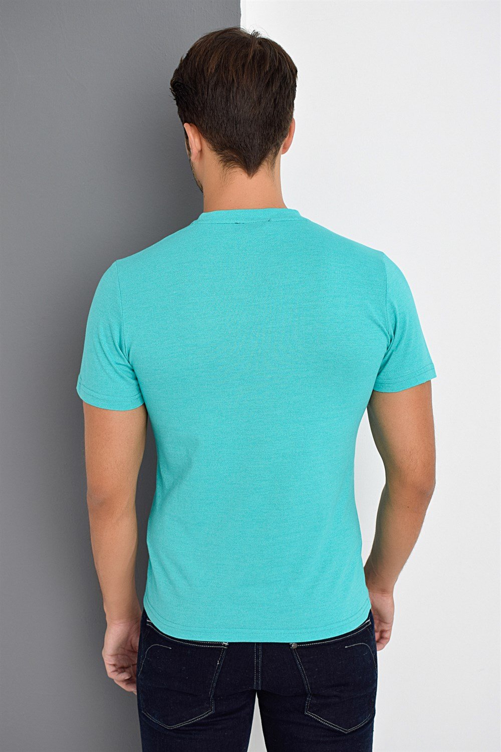 T8540 DEWBERRY T-SHIRT-YEŞİL