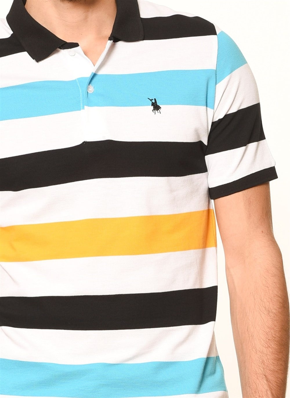 T8543 DEWBERRY T-SHIRT-TURKUAZ