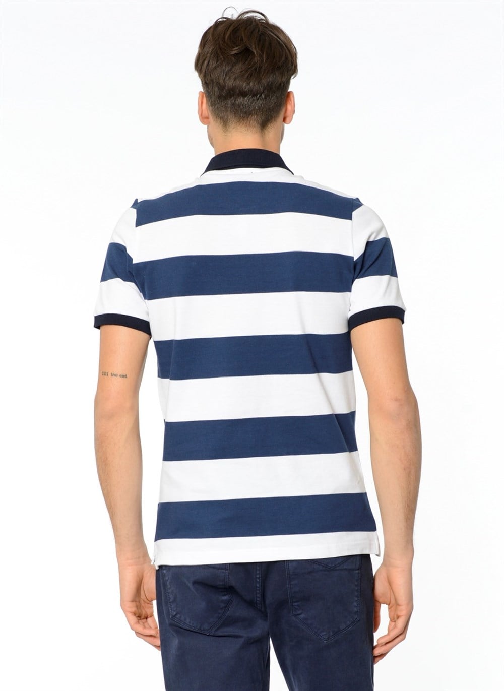 T8544 DEWBERRY T-SHIRT-LACİVERT