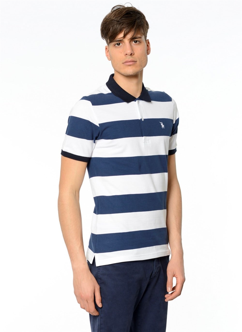T8544 DEWBERRY T-SHIRT-LACİVERT