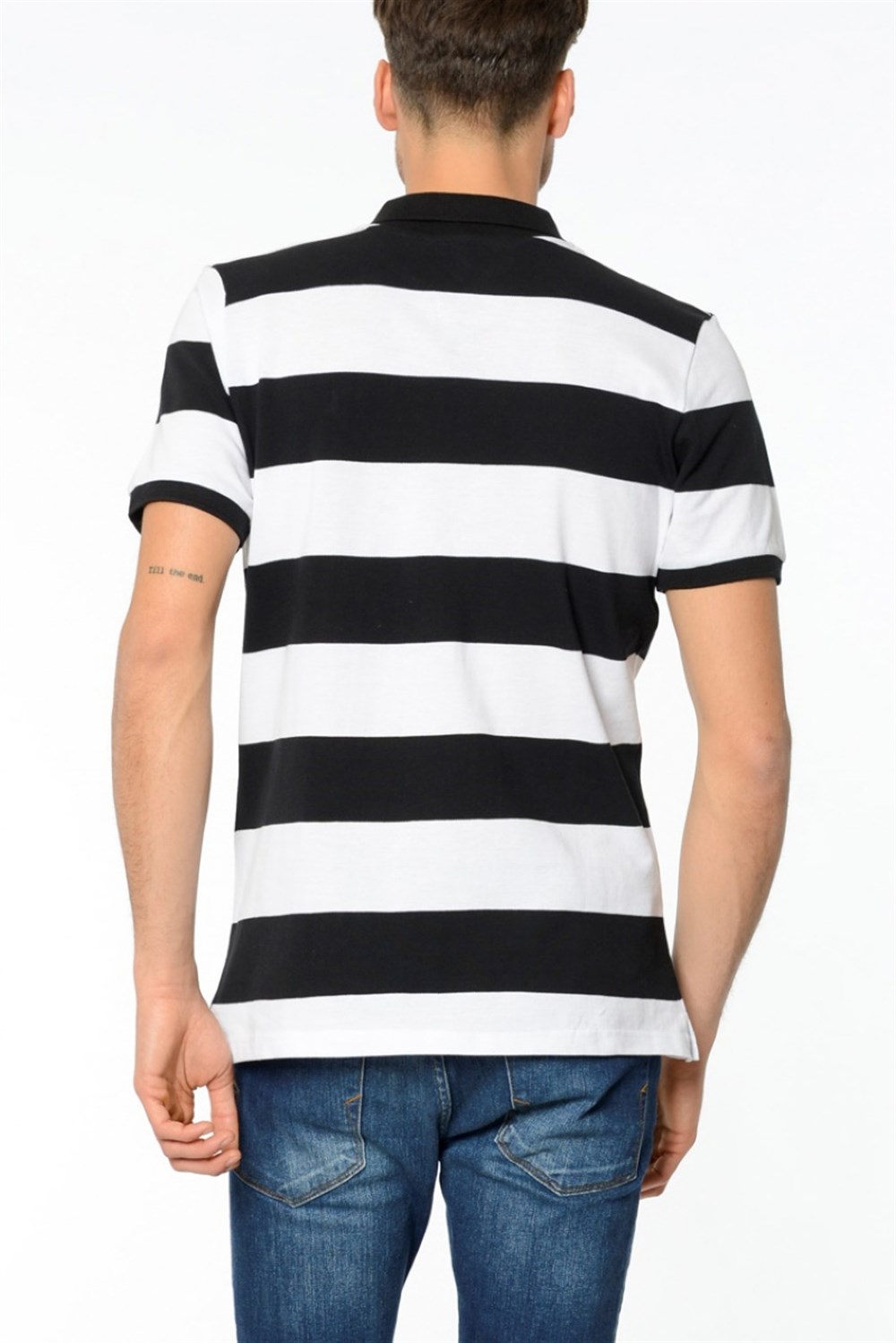 T8544 DEWBERRY T-SHIRT-SİYAH