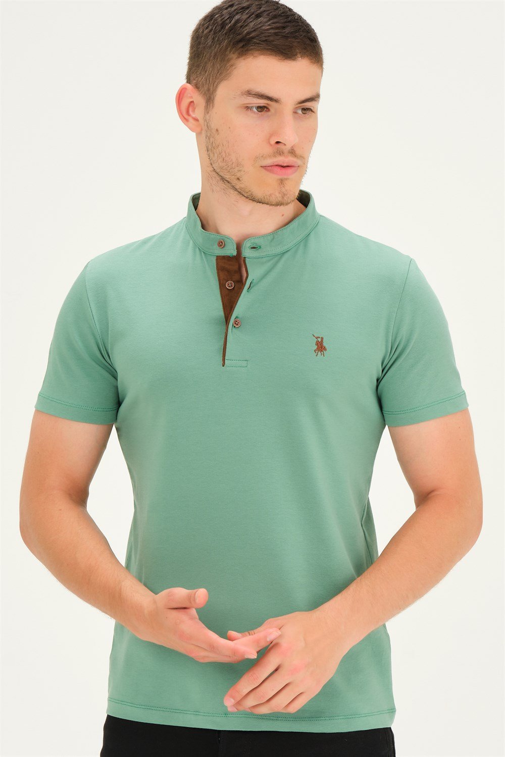 T8560 DEWBERRY T-SHIRT-AÇIK HAKİ