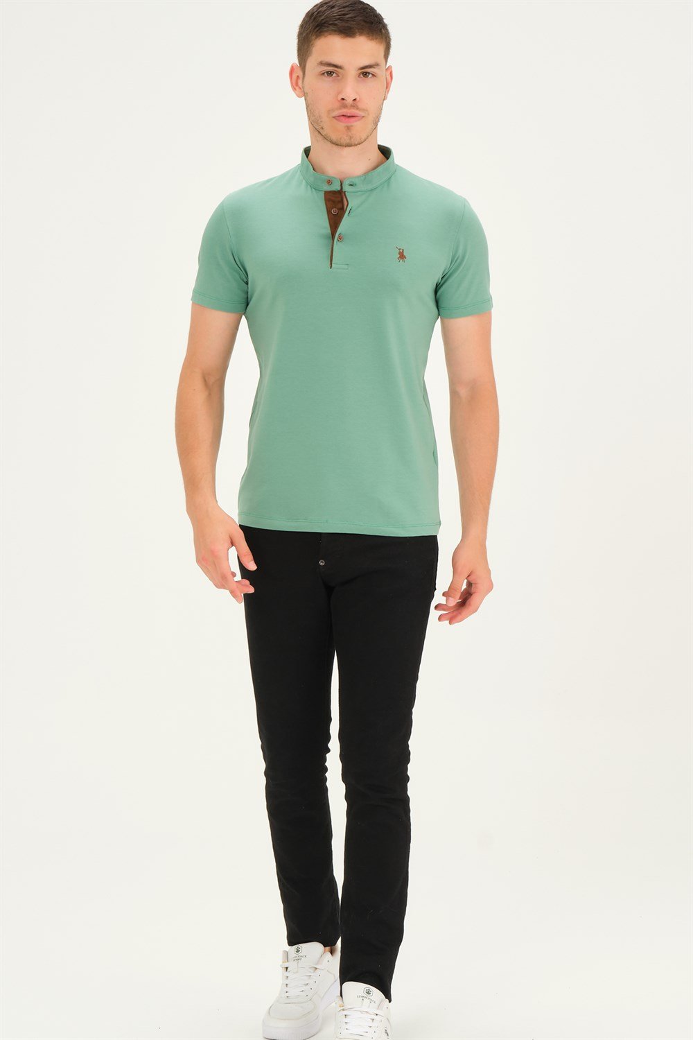T8560 DEWBERRY T-SHIRT-AÇIK HAKİ