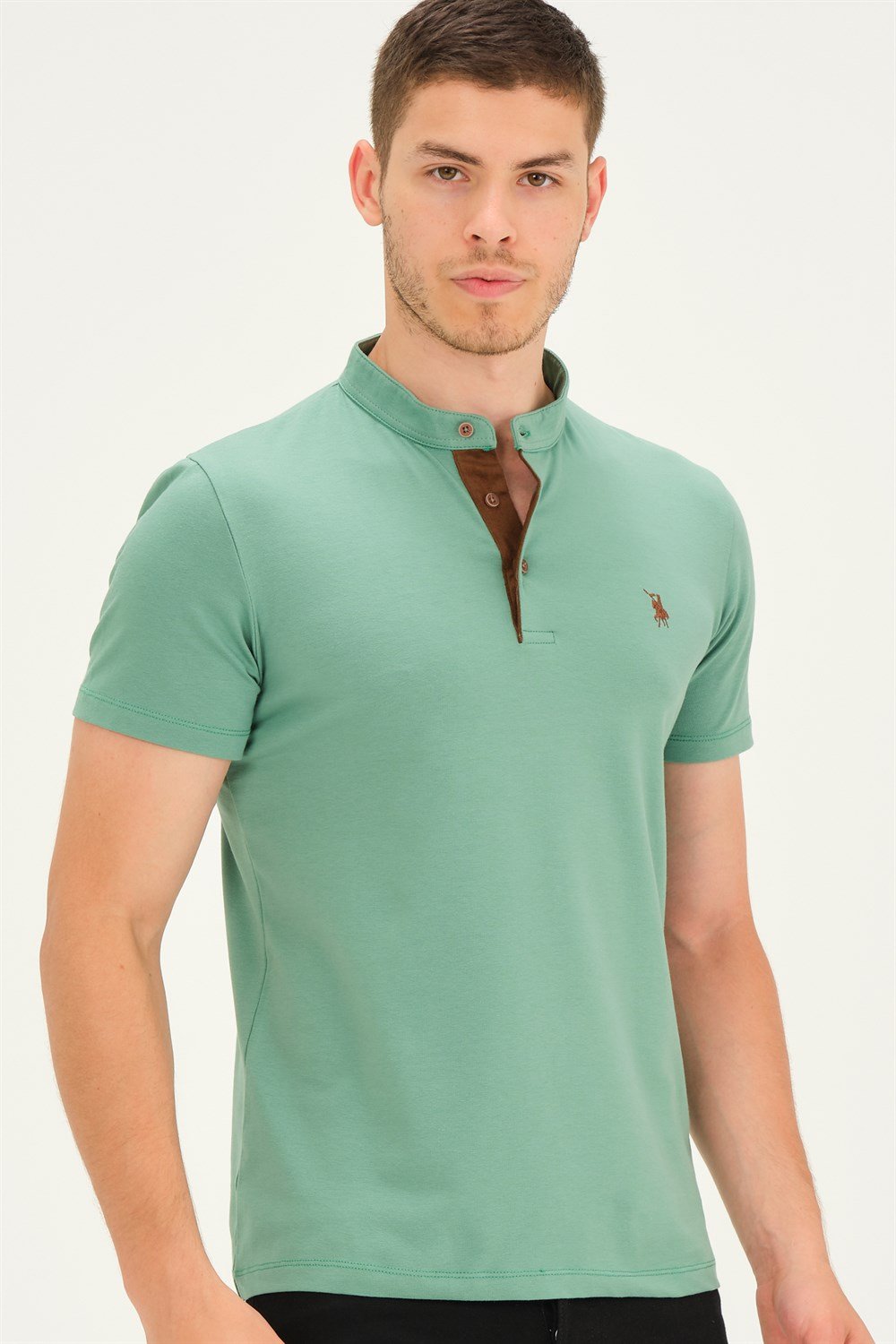 T8560 DEWBERRY T-SHIRT-AÇIK HAKİ