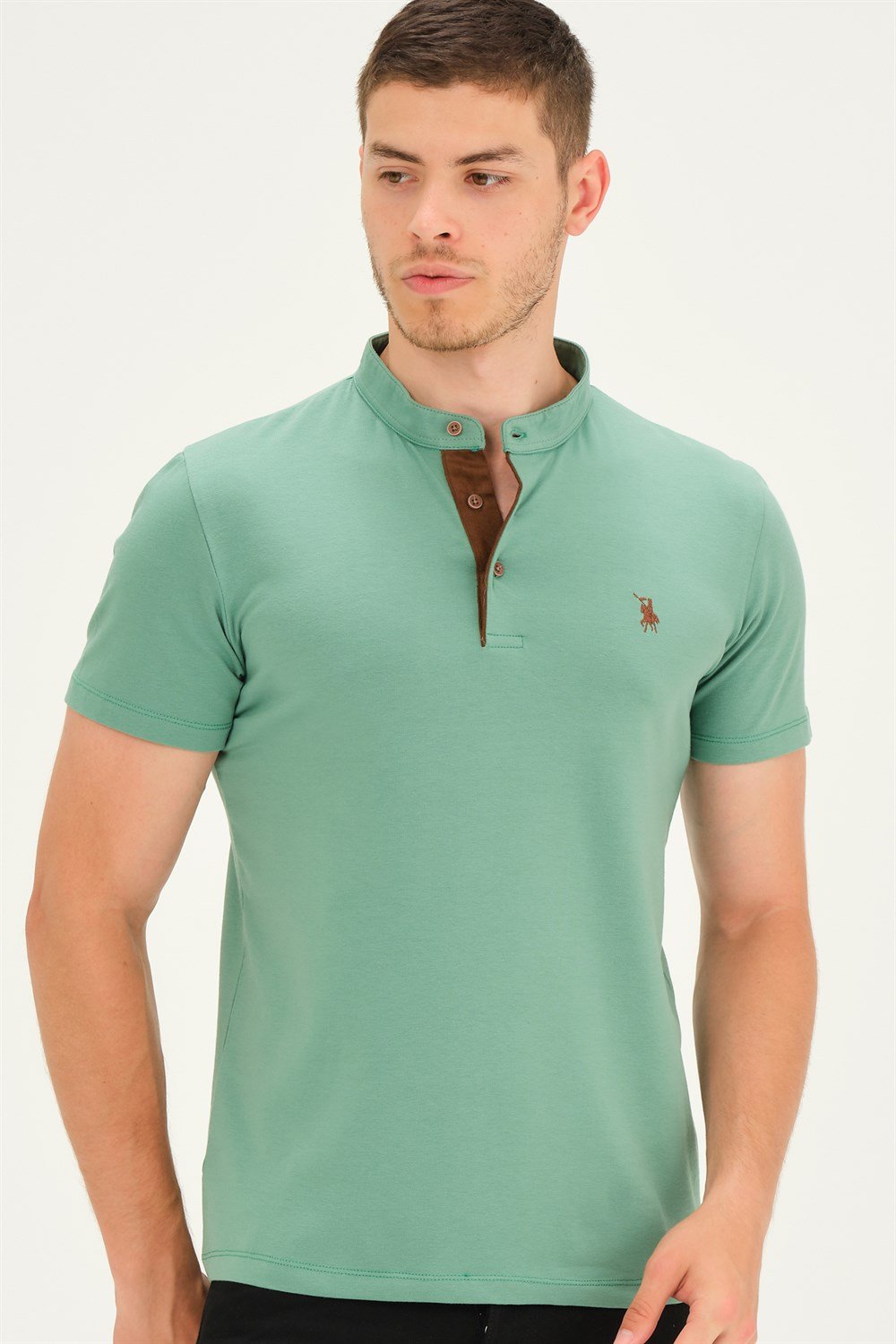 T8560 DEWBERRY T-SHIRT-AÇIK HAKİ