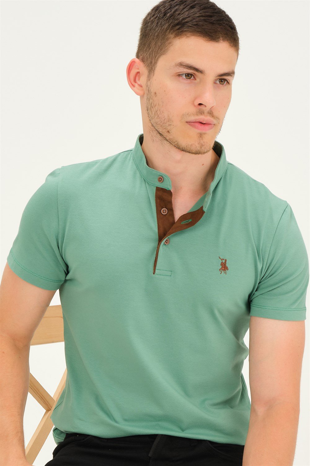 T8560 DEWBERRY T-SHIRT-AÇIK HAKİ