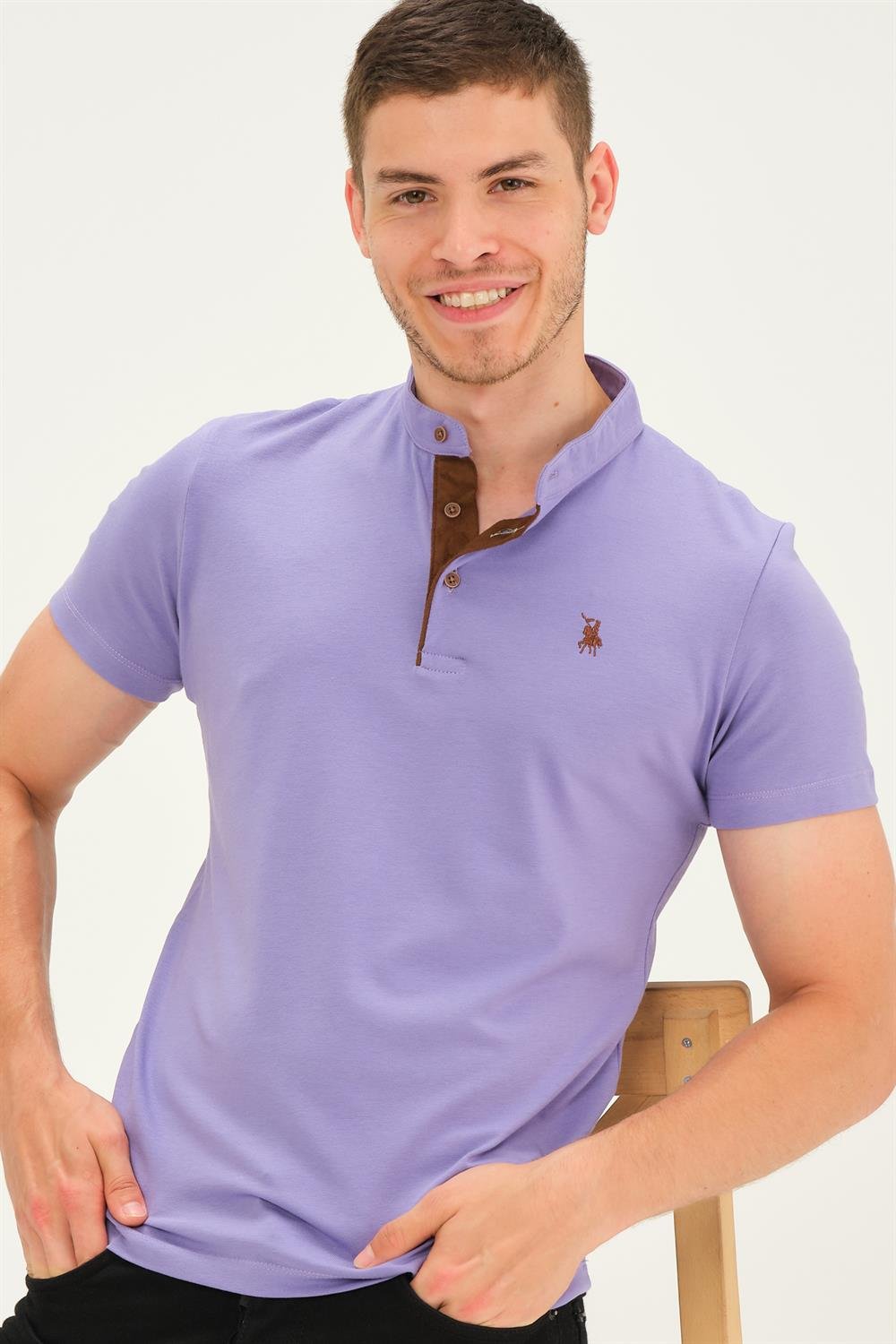 T8560 DEWBERRY T-SHIRT-AÇIK LİLA