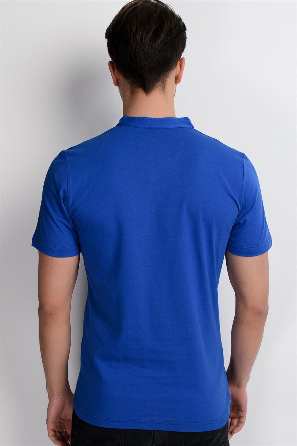 T8560 DEWBERRY T-SHIRT-AÇIK SAX