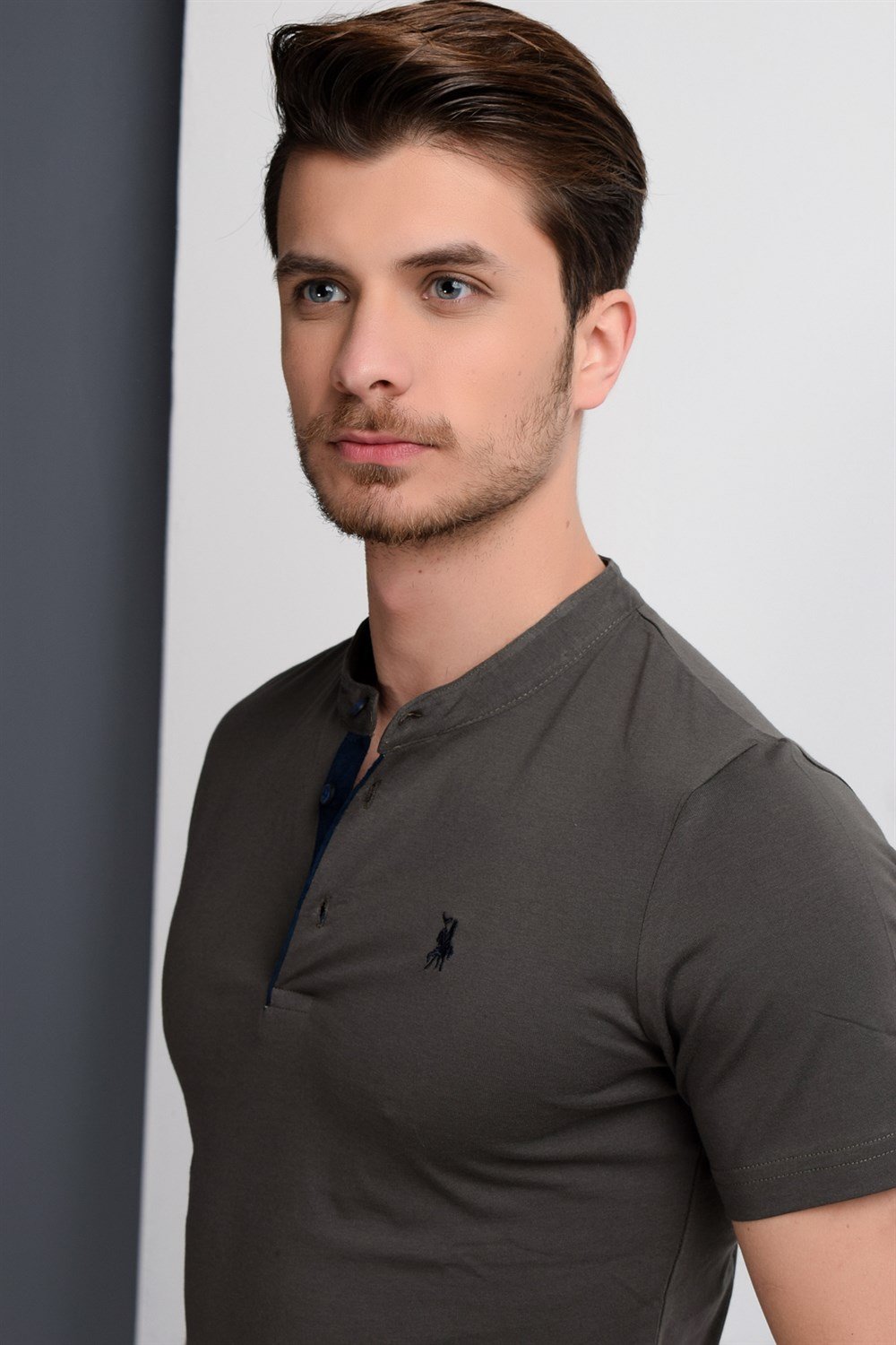 T8560 DEWBERRY T-SHIRT-HAKİ