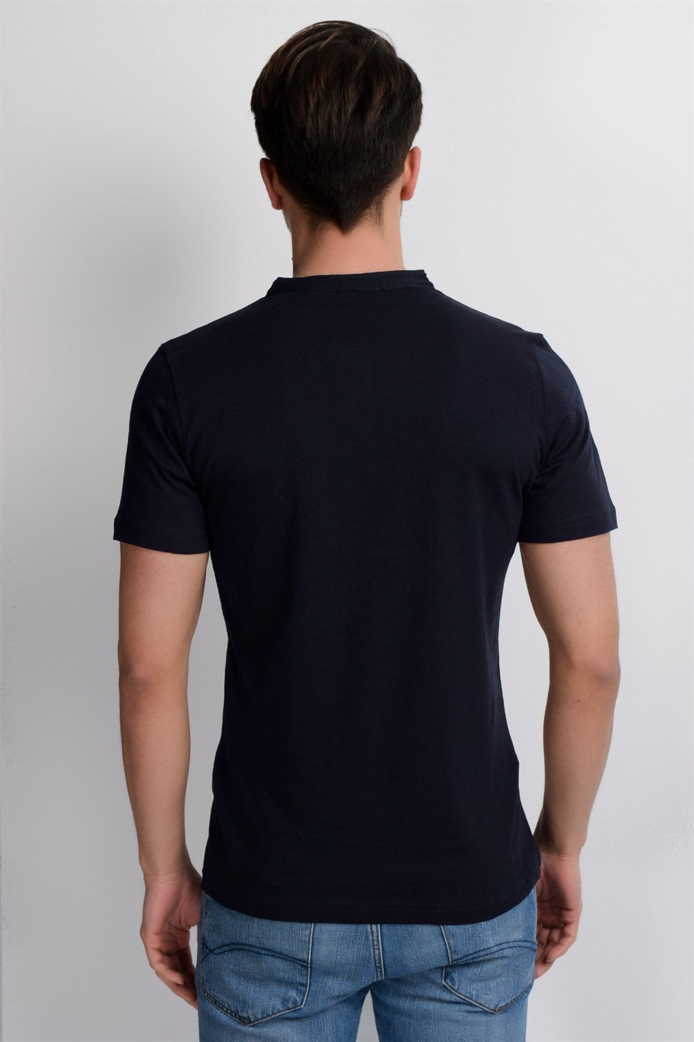 T8560 DEWBERRY T-SHIRT-LACİVERT