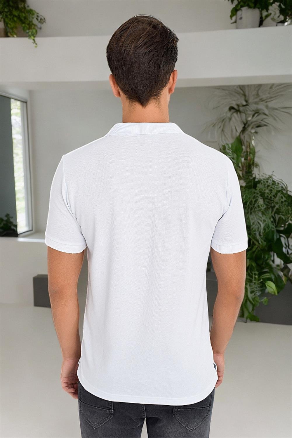 T8561 DEWBERRY ERKEK TSHIRT-AÇIK BEYAZ