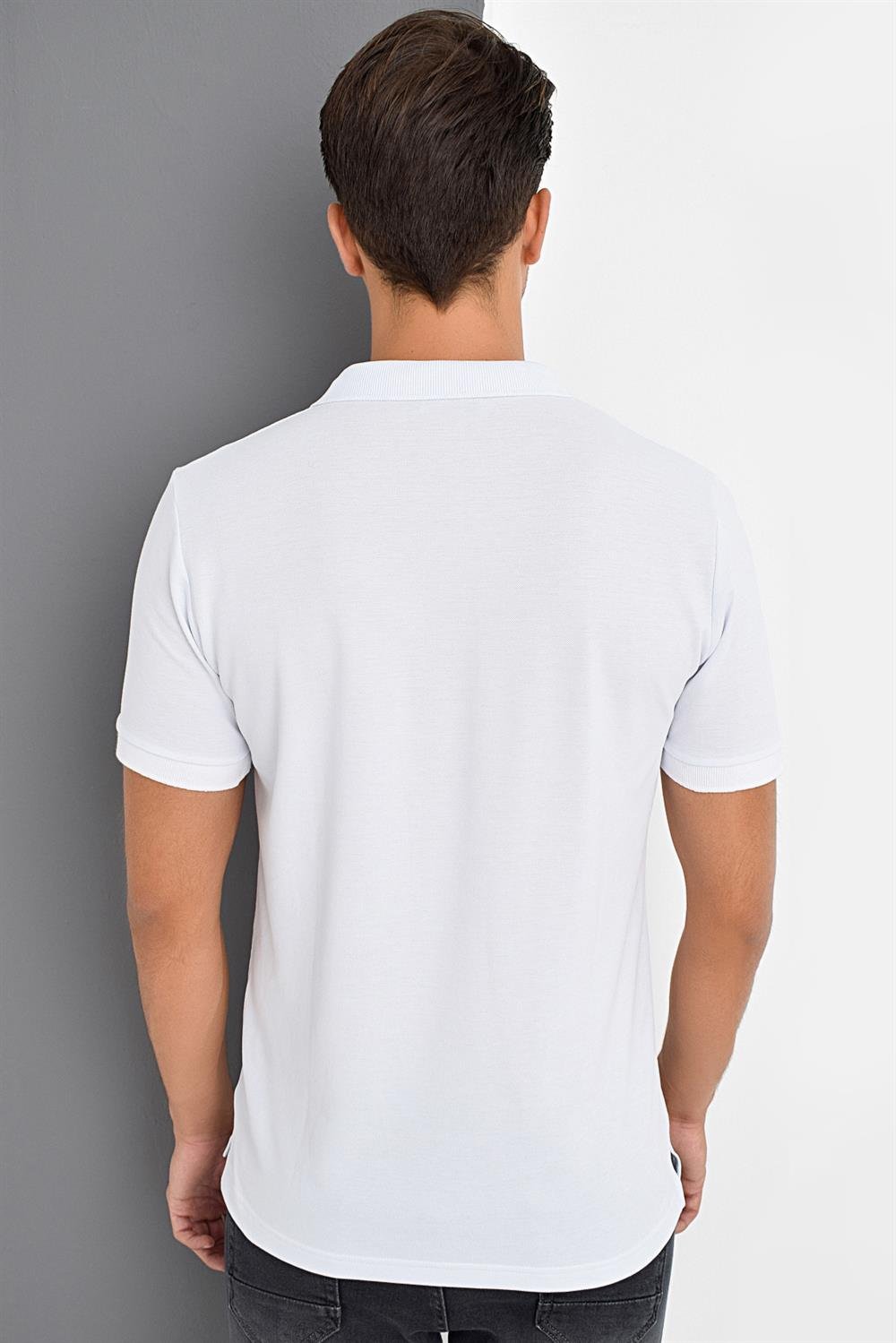 T8561 DEWBERRY ERKEK TSHIRT-BEYAZ 1