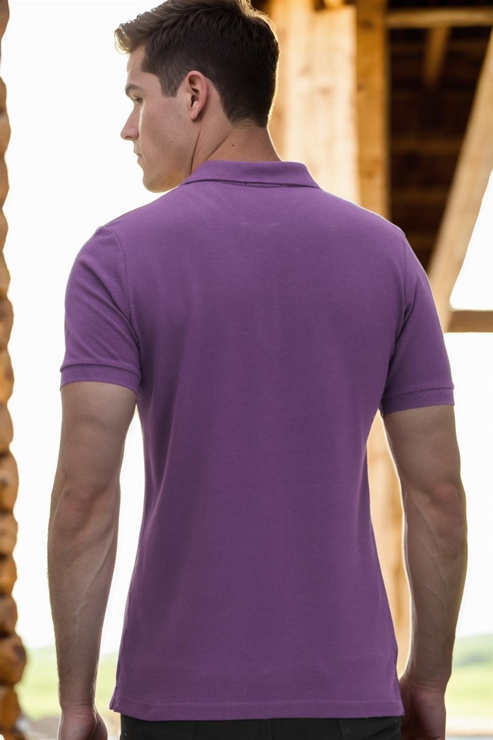 T8561 DEWBERRY ERKEK TSHIRT-MOR-2