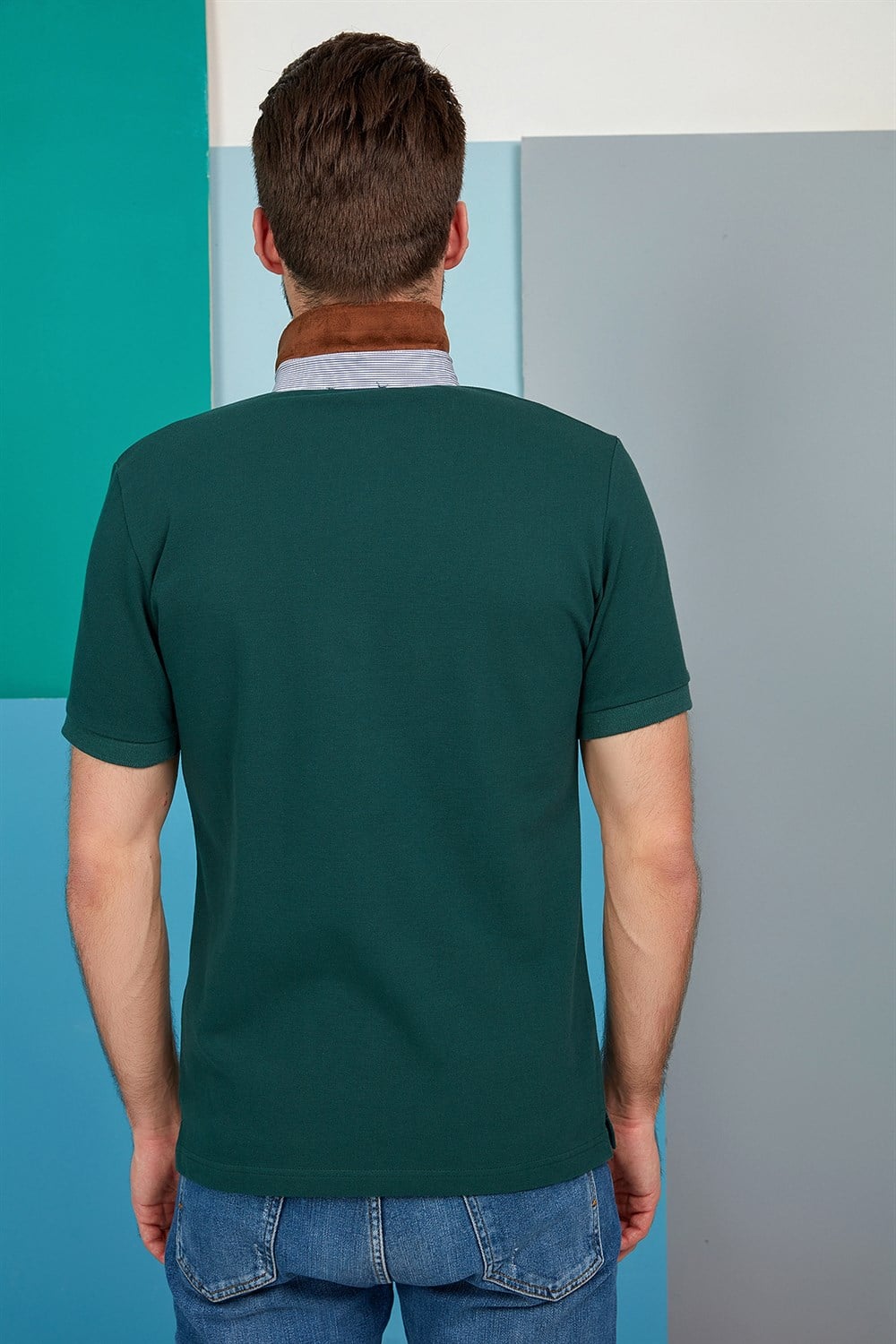 T8563 DEWBERRY ERKEK TSHIRT-HAKİ