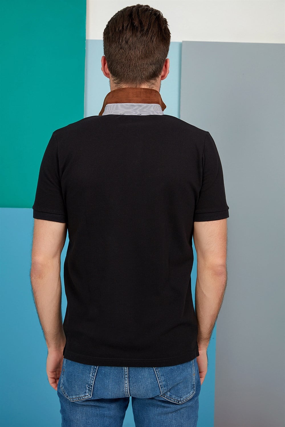 T8563 DEWBERRY ERKEK TSHIRT-SİYAH