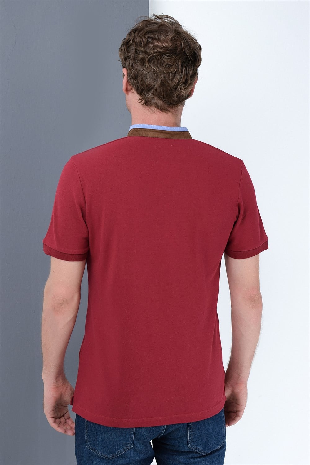 T8564 DEWBERRY ERKEK T-SHIRT-BORDO