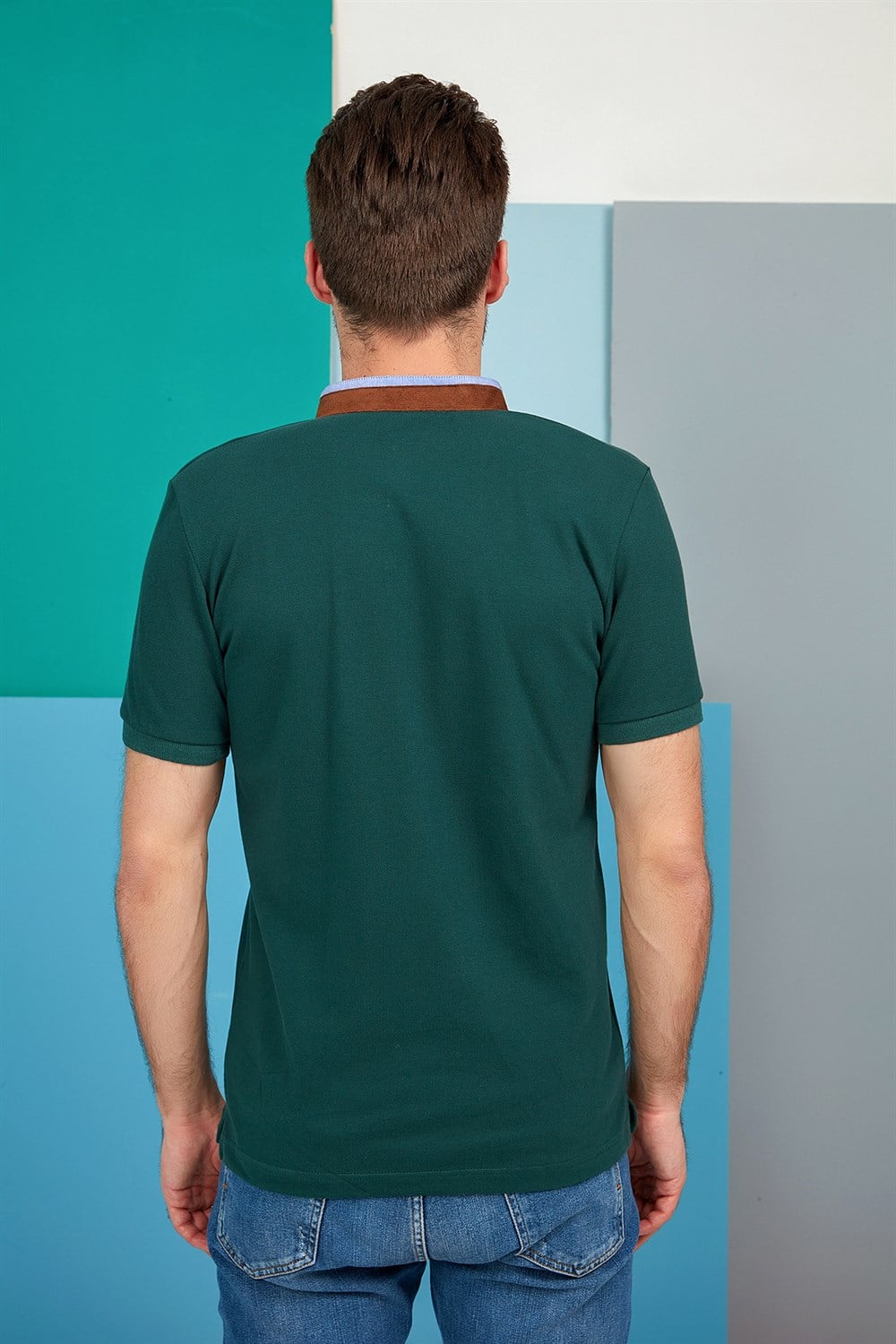 T8564 DEWBERRY ERKEK T-SHIRT-HAKİ