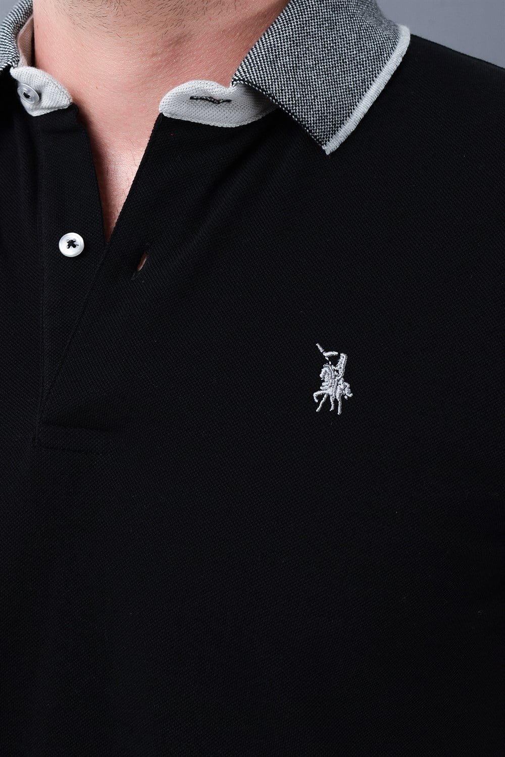T8566 DEWBERRY ERKEK T-SHIRT-SİYAH
