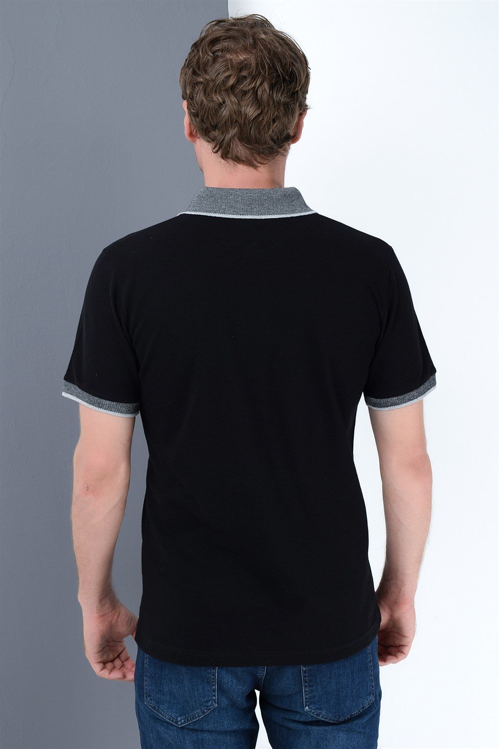 T8566 DEWBERRY ERKEK T-SHIRT-SİYAH