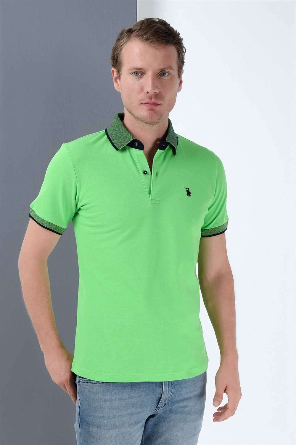 T8566 DEWBERRY ERKEK T-SHIRT-YEŞİL
