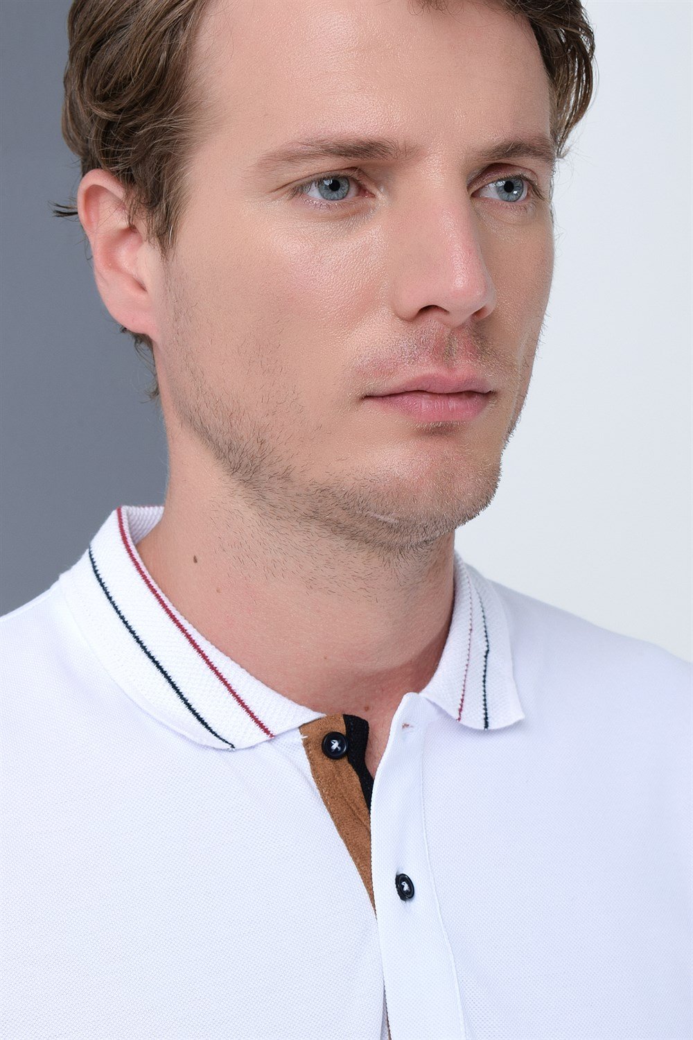 T8567 DEWBERRY ERKEK T-SHIRT-BEYAZ