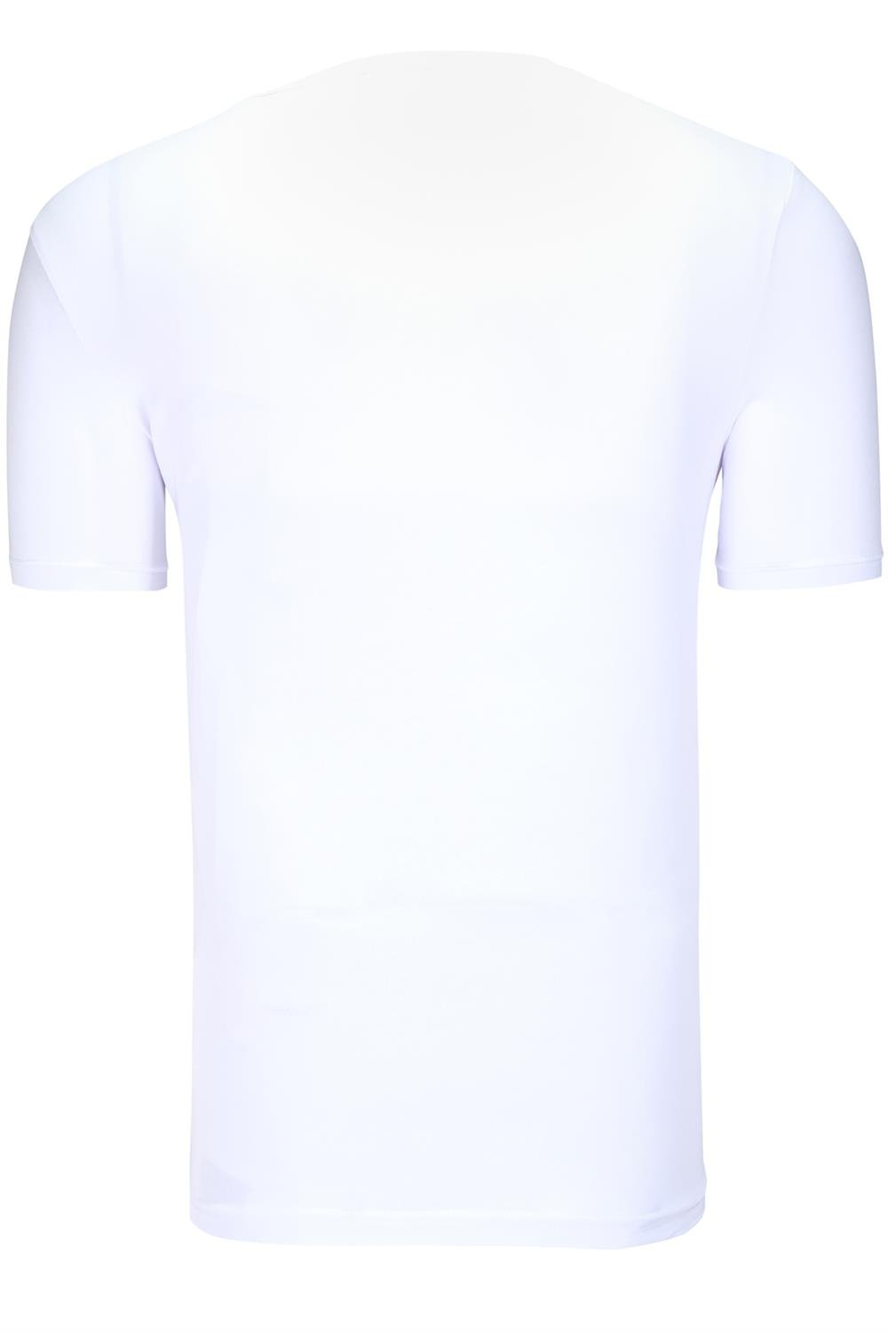 T8568 DEWBERRY V YAKA ERKEK T-SHIRT-DÜZ BEYAZ